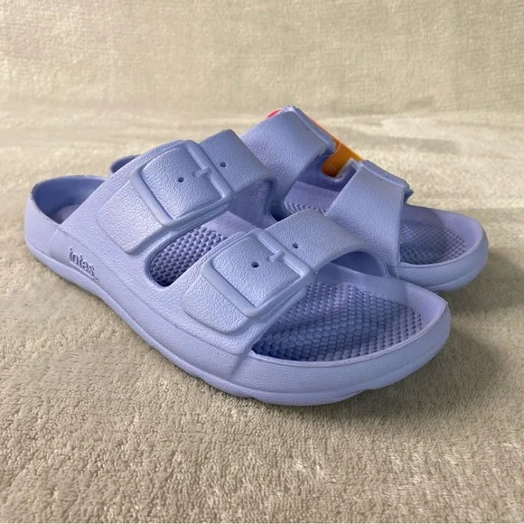 Totes Slide Womens Sandals Size 6 Periwinkle Foam EVA Cushion Water NEW - Picture 1 of 12